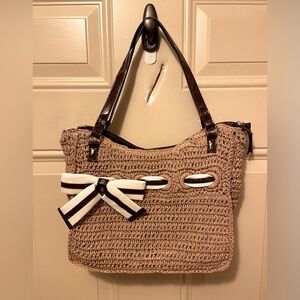 Braciano Summer Shoulder Bag with Vegan Leather Trim